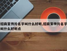 招商宣传片名字叫什么好听,招商宣传片名字叫什么好听点