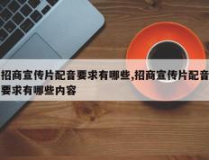 招商宣传片配音要求有哪些,招商宣传片配音要求有哪些内容