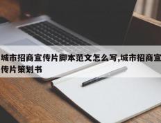 城市招商宣传片脚本范文怎么写,城市招商宣传片策划书