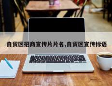 自贸区招商宣传片片名,自贸区宣传标语