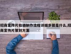 招商宣传片拍摄制作流程详细步骤是什么,招商宣传片策划方案